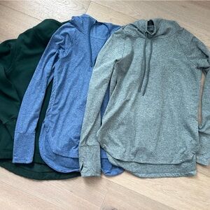 Athleta Women's Sweatshirts in Green, Blue, and Gray